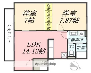 ヌーヴォー・シャンテC【2階】の間取り