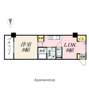 アルファレガロ西古松【8階】の間取り