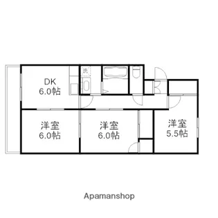 21ハイツ新保【102号室】の間取り