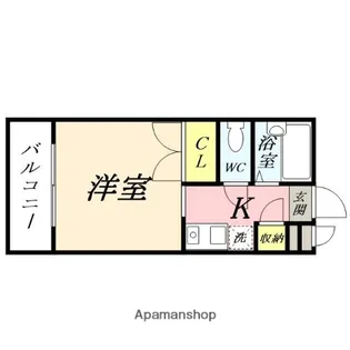 アルファ西古松【404号室】の間取り