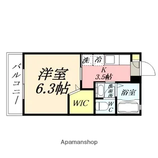 ハッピーコーポB【2階】の間取り