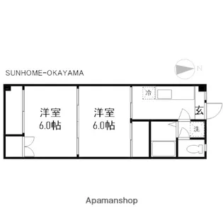 グリーンハイツ原尾島【205号室】の間取り