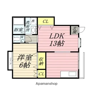 フローラルガーデンB【1階】の間取り
