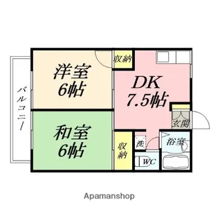 コーポニューライフ【105号室】の間取り