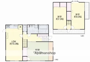 岡山県岡山市南区浜野4丁目【一戸建】の間取り