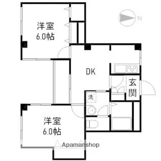 シャインブライト桑田【2階】の間取り