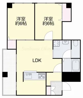 シャインブライト桑田【103号室】の間取り