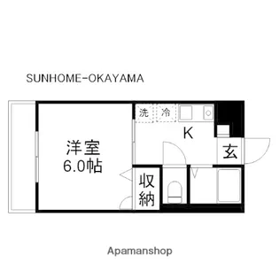 ブルーメ万倍【402号室】の間取り