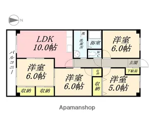 21ハイツ辰巳【3階】の間取り