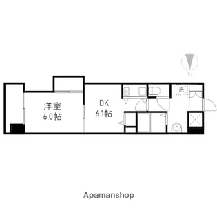朝日プラザ岡山サウスフロント【611号室】の間取り