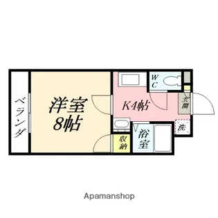 カレン下中野【203号室】の間取り