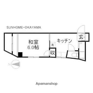 サンコーポ医大【301号室】の間取り