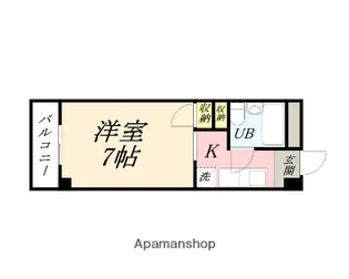 サンコーポ医大【202号室】の間取り