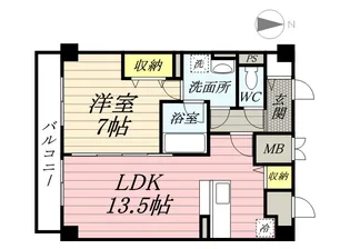 田町ガーデンハイツ【5階】の間取り