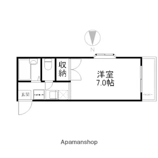 ミツオカブラザーズマンション【110号室】の間取り