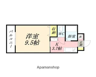 TOUENBLDG【803号室】の間取り