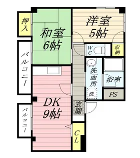 フレンズ東古松【4F号室】の間取り