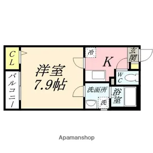 クレフラスト北長瀬A棟【2階】の間取り