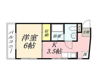 ラジール東古松【202号室】の間取り