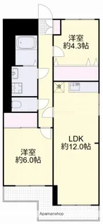 リエゾン原【1階】の間取り