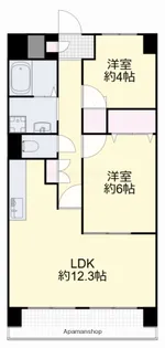 厚生町クラウンズマンション【5階】の間取り