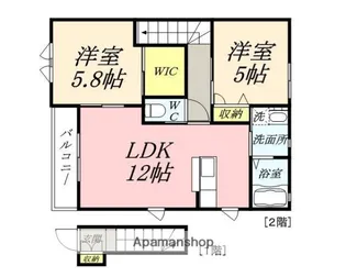 カトルフィーユ迫間 A棟【2階】の間取り