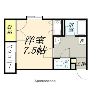 パルミラ浜【105号室】の間取り