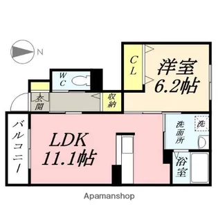 シャーメゾン晟【1階】の間取り