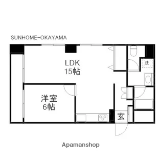 アンシャンテ岡山【4階】の間取り