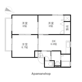 ガーデンクレス A棟【1階】の間取り