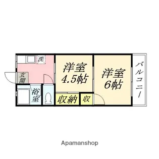ウェルマット野田【405号室】の間取り