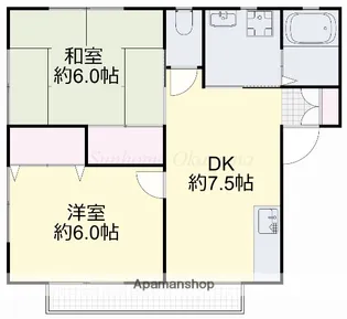 ロワイヤルガーデンB棟【103号室】の間取り
