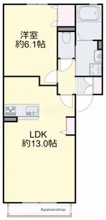 ハイム綾B【1階】の間取り