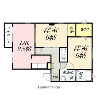 ガーデンハイツ福島A【202号室】の間取り