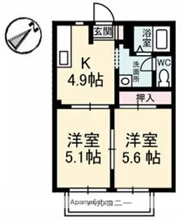 フレグランス 96【2階】の間取り