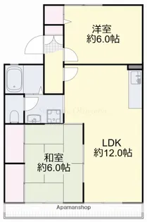 グローリーハウス的場C【201号室】の間取り