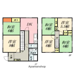 岡山県岡山市北区津島新野2丁目【一戸建】の間取り