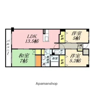 クレストコート門田【1階】の間取り