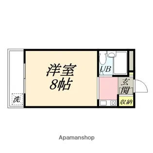 アルファ清心町Ⅰ【106号室】の間取り