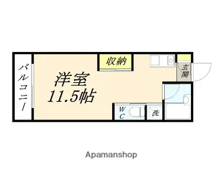 パーティアム津高【206号室】の間取り