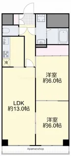 コロニアルリビング西島田ウエストタワー【6階】の間取り