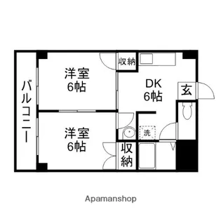 グランディール門田屋敷【405号室】の間取り