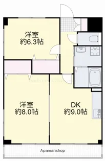 グランドライフJK【9階】の間取り