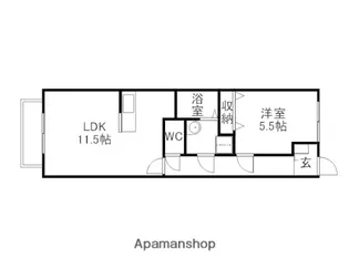 ライリヘル【1階】の間取り
