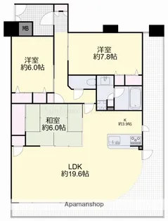 アルファステイツ桃太郎大通り【4階】の間取り