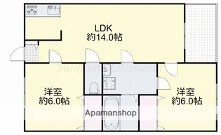 ライズガーデン壱番館【2階】の間取り