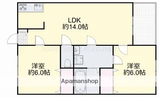 ライズガーデン壱番館【2階】の間取り