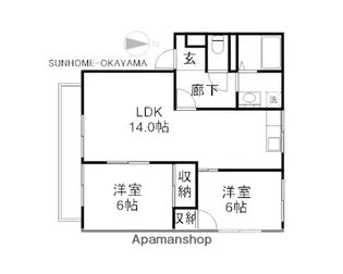 ソレア【2階】の間取り