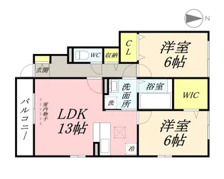 ボナールコート【1階】の間取り