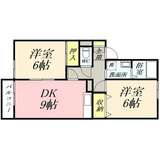 セジュール浜野B棟【102号室】の間取り